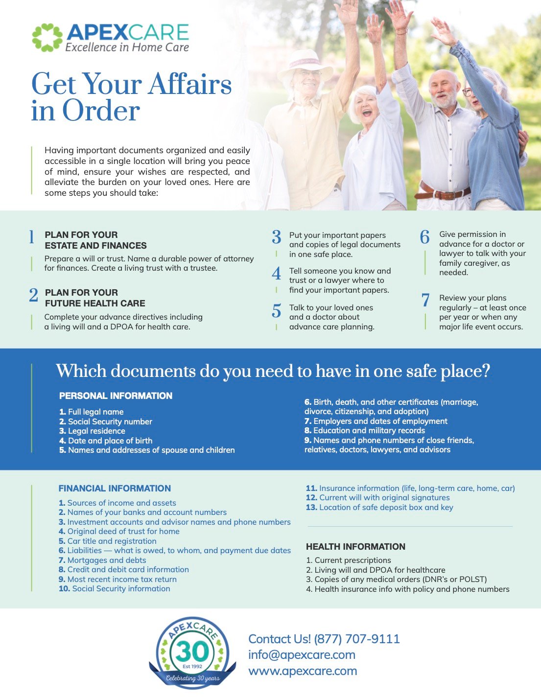 Get Your Affairs in Order