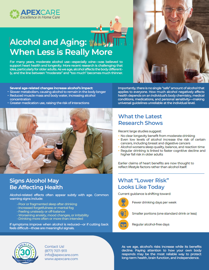 Alcohol & Aging: When Less is Really More